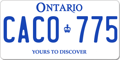 ON license plate CACO775