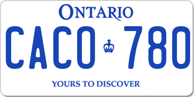 ON license plate CACO780