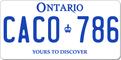 ON license plate CACO786