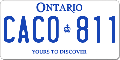 ON license plate CACO811