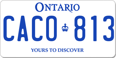 ON license plate CACO813