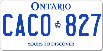 ON license plate CACO827