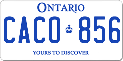 ON license plate CACO856