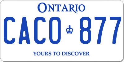 ON license plate CACO877