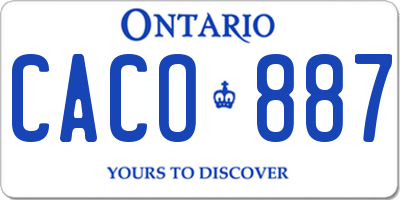 ON license plate CACO887