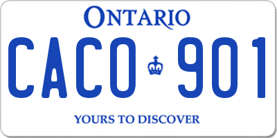 ON license plate CACO901