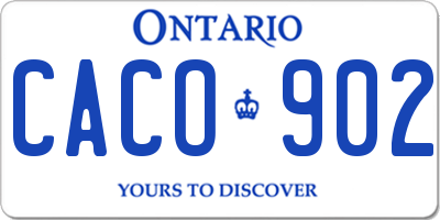 ON license plate CACO902