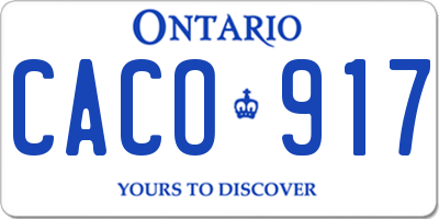 ON license plate CACO917