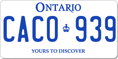 ON license plate CACO939