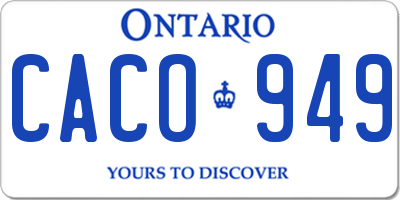 ON license plate CACO949