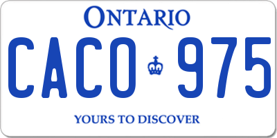 ON license plate CACO975