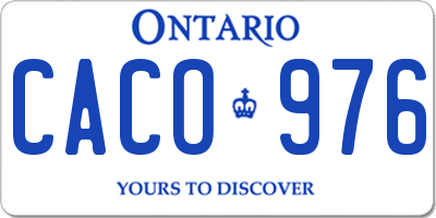 ON license plate CACO976