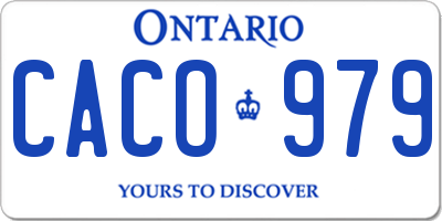 ON license plate CACO979