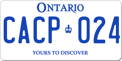 ON license plate CACP024