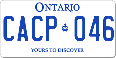 ON license plate CACP046