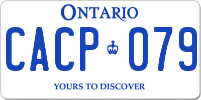 ON license plate CACP079