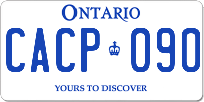 ON license plate CACP090