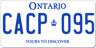 ON license plate CACP095