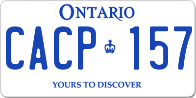 ON license plate CACP157