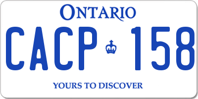 ON license plate CACP158