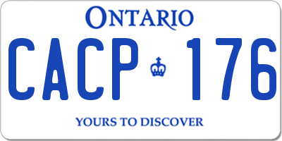 ON license plate CACP176