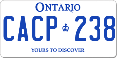 ON license plate CACP238