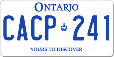 ON license plate CACP241