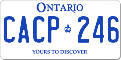 ON license plate CACP246