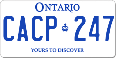 ON license plate CACP247