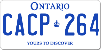 ON license plate CACP264