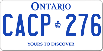 ON license plate CACP276