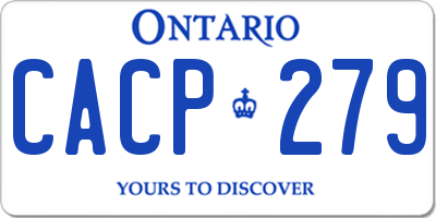 ON license plate CACP279