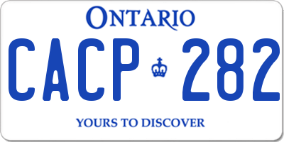 ON license plate CACP282