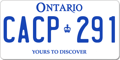 ON license plate CACP291