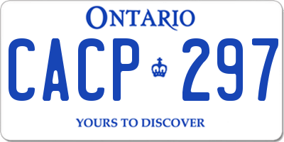 ON license plate CACP297