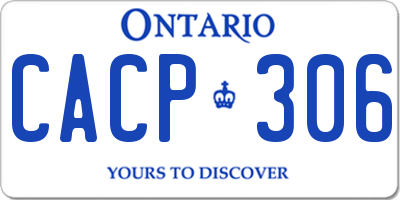 ON license plate CACP306