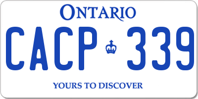 ON license plate CACP339