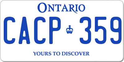 ON license plate CACP359