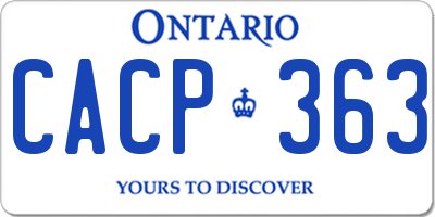 ON license plate CACP363