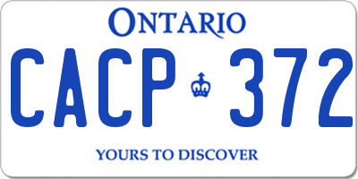 ON license plate CACP372