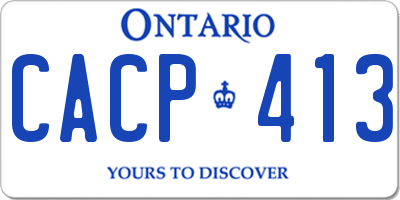 ON license plate CACP413