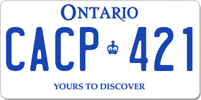 ON license plate CACP421