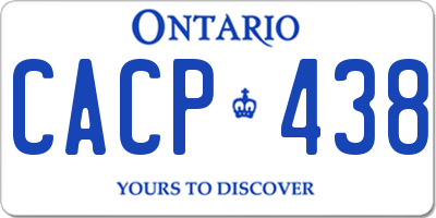 ON license plate CACP438