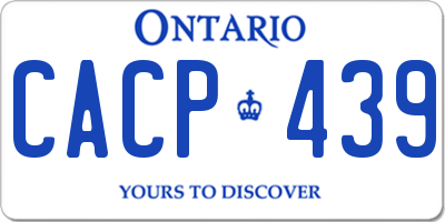 ON license plate CACP439