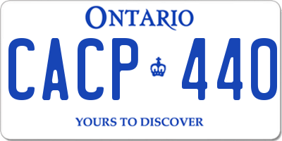 ON license plate CACP440