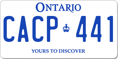 ON license plate CACP441