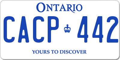 ON license plate CACP442