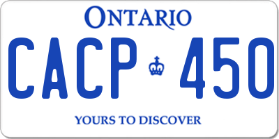 ON license plate CACP450