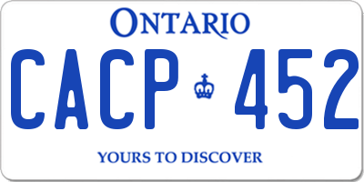 ON license plate CACP452