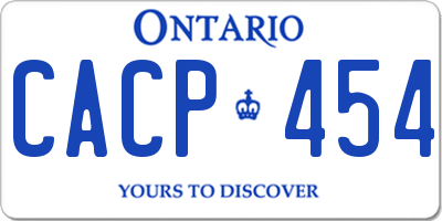 ON license plate CACP454